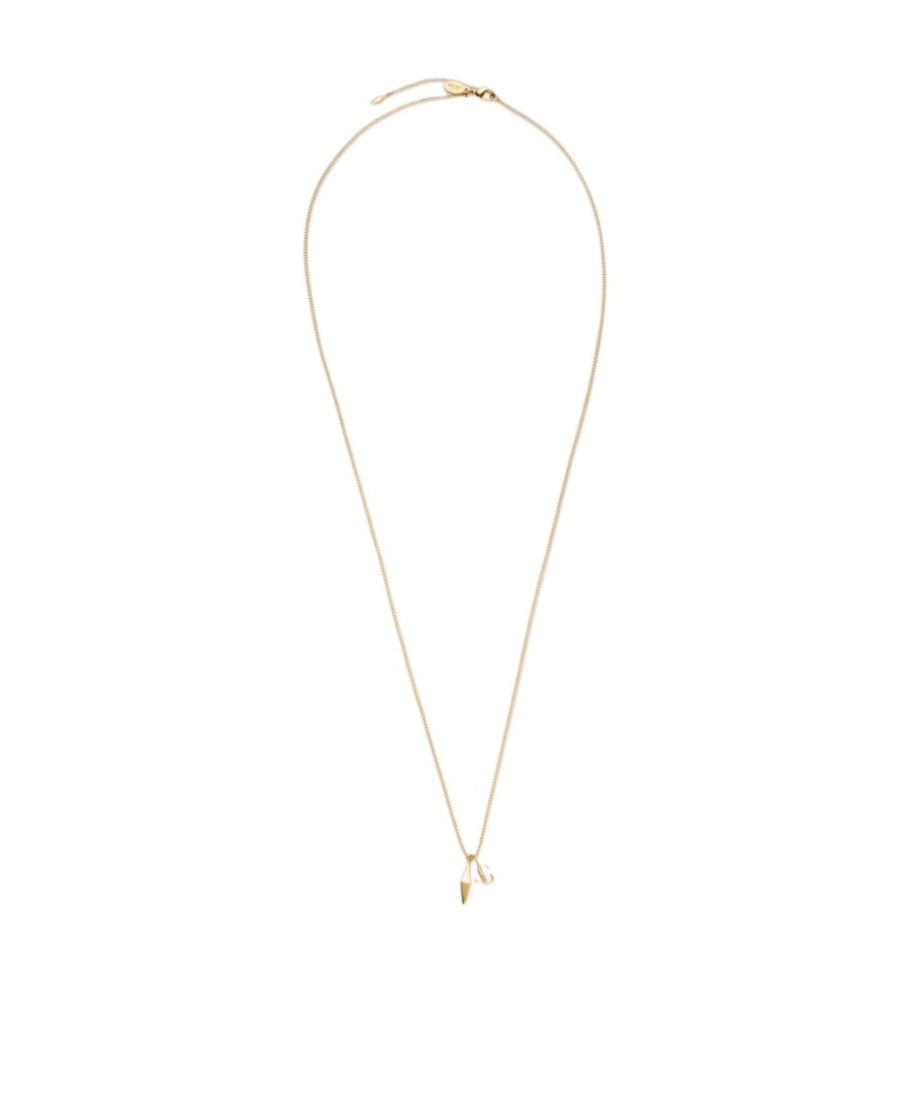 Jimmy Choo Diamond Jc Chain Necklace In Yellow