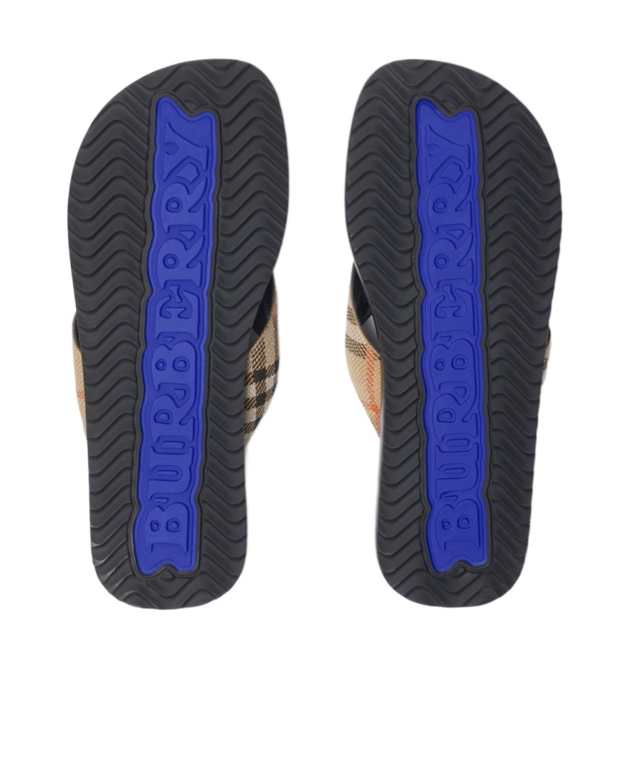 Burberry Pavilion Check Sandal In Green