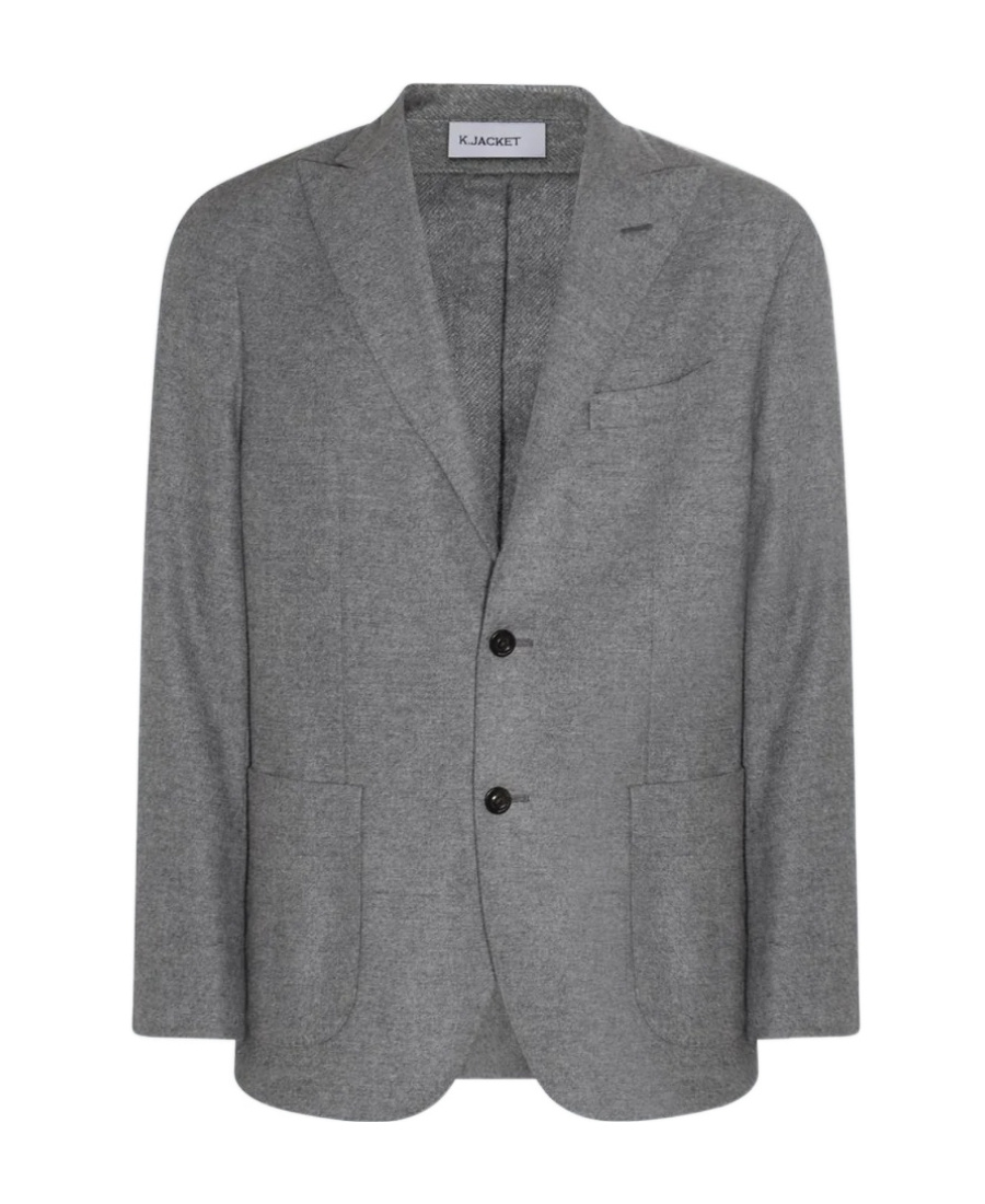 Boglioli Single-breasted Virgin Wool Blazer In Gray