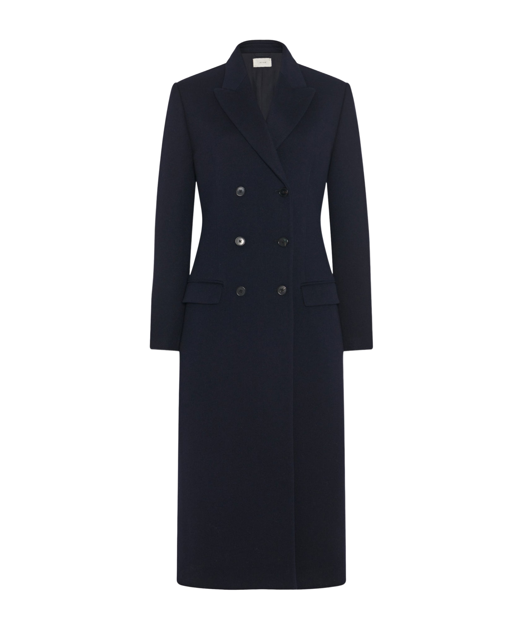 The Row Long-sleeved Cashmere Coat In Black