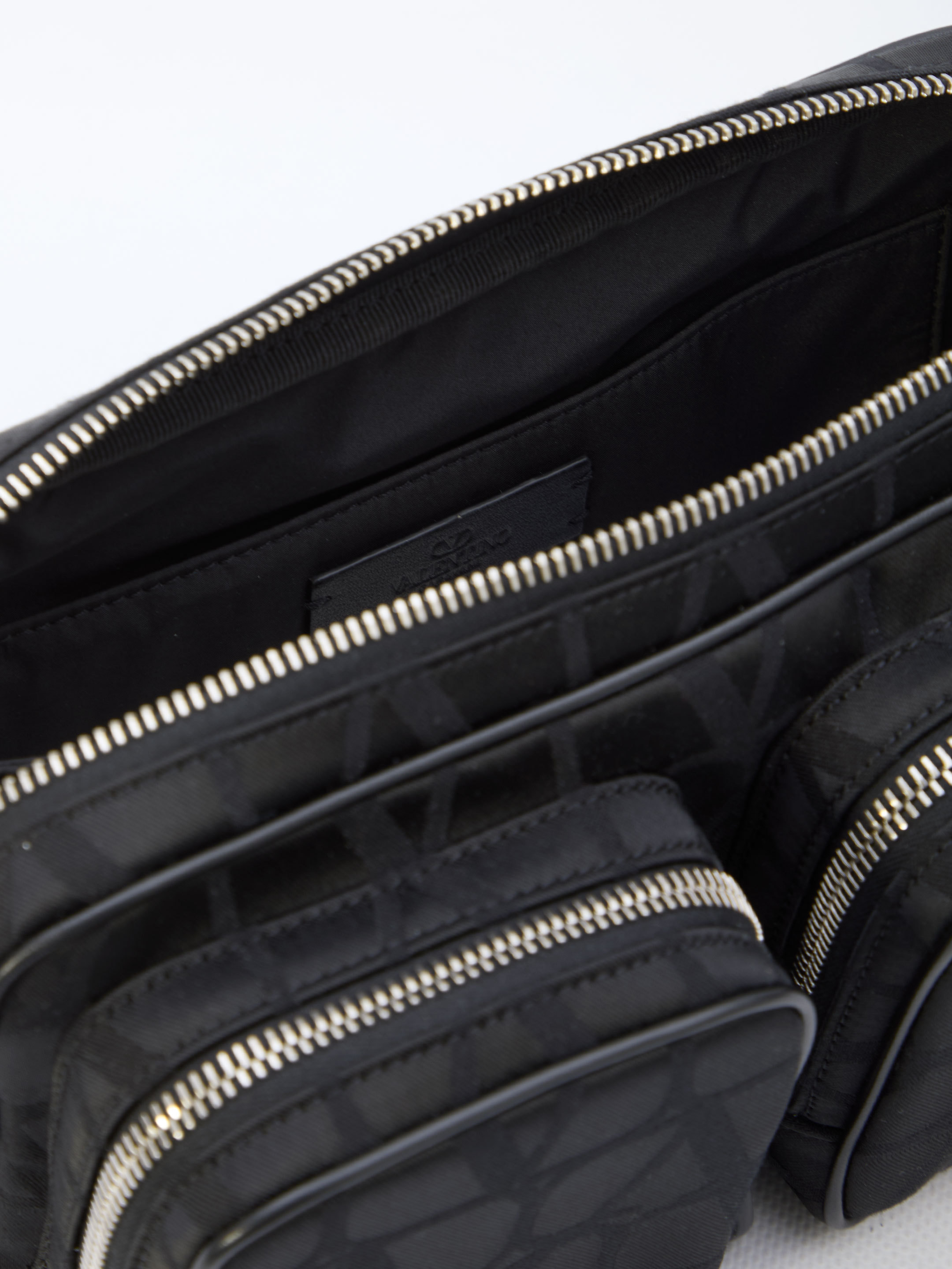 Valentino Toile Iconographe Messenger Bag In Black