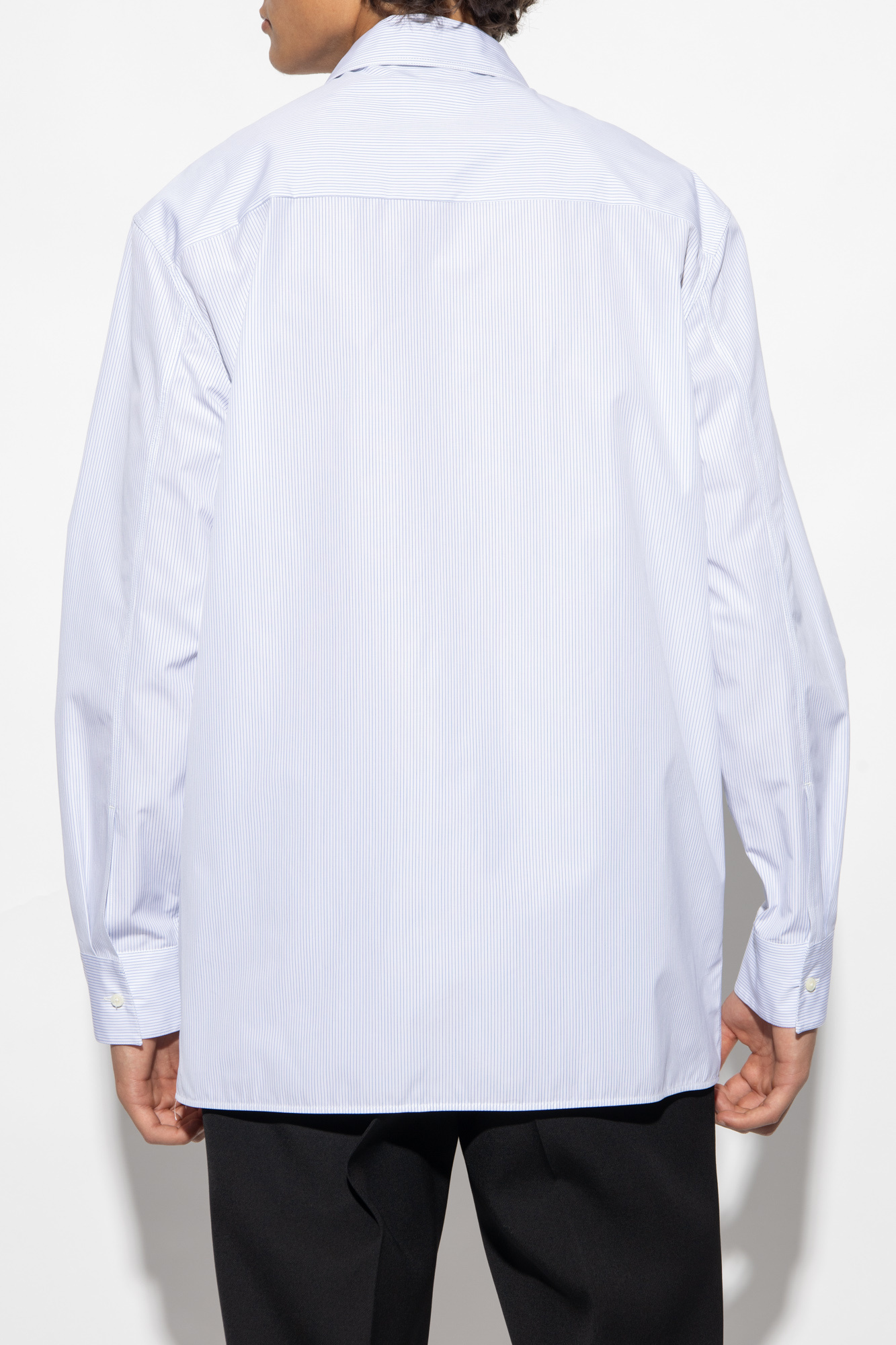 Jil Sander Stripe-print Cotton Shirt In White