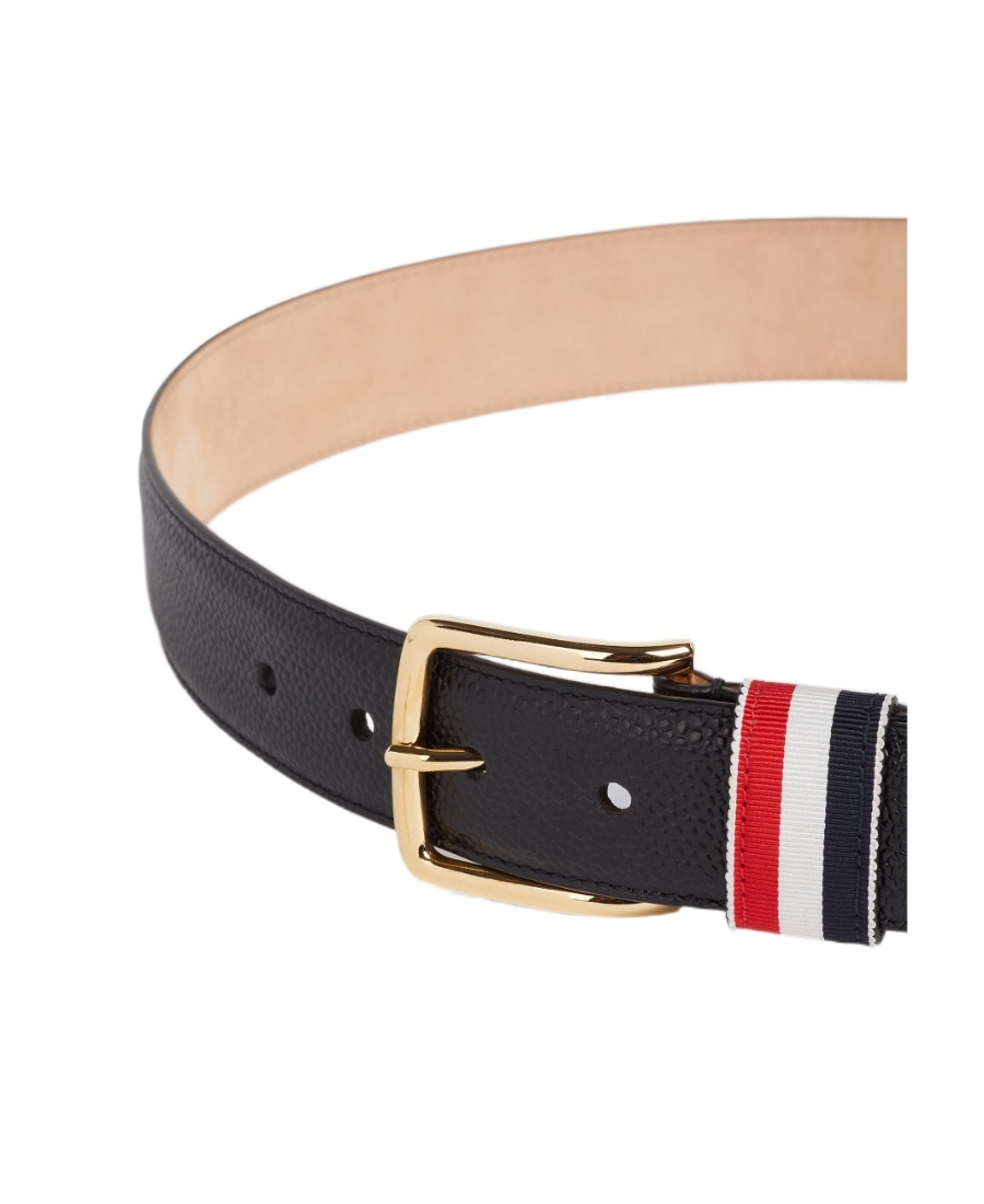 Thom Browne 35 Rwb-loop Belt In Black