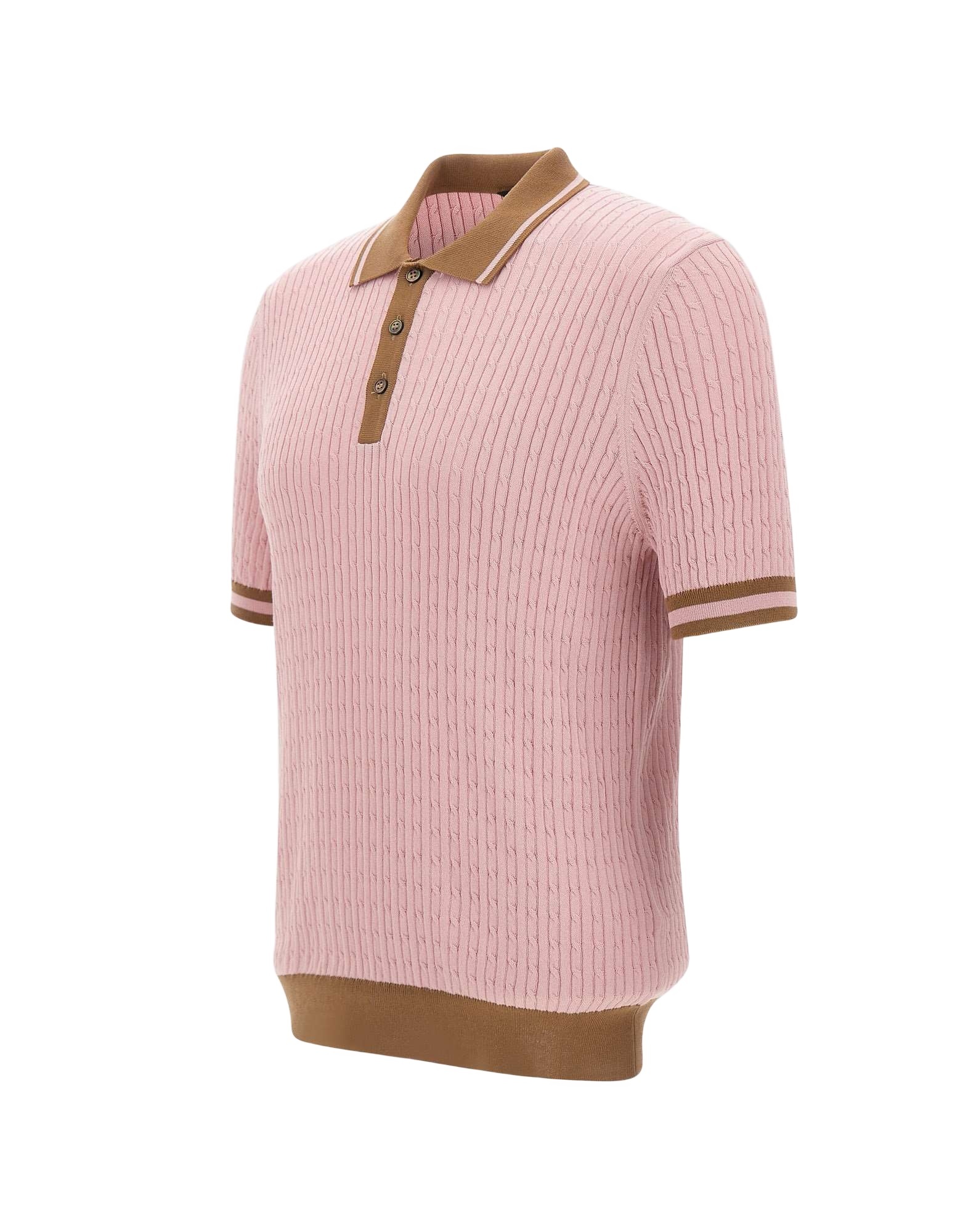 Gran Sasso Cable-knit Polo Shirt