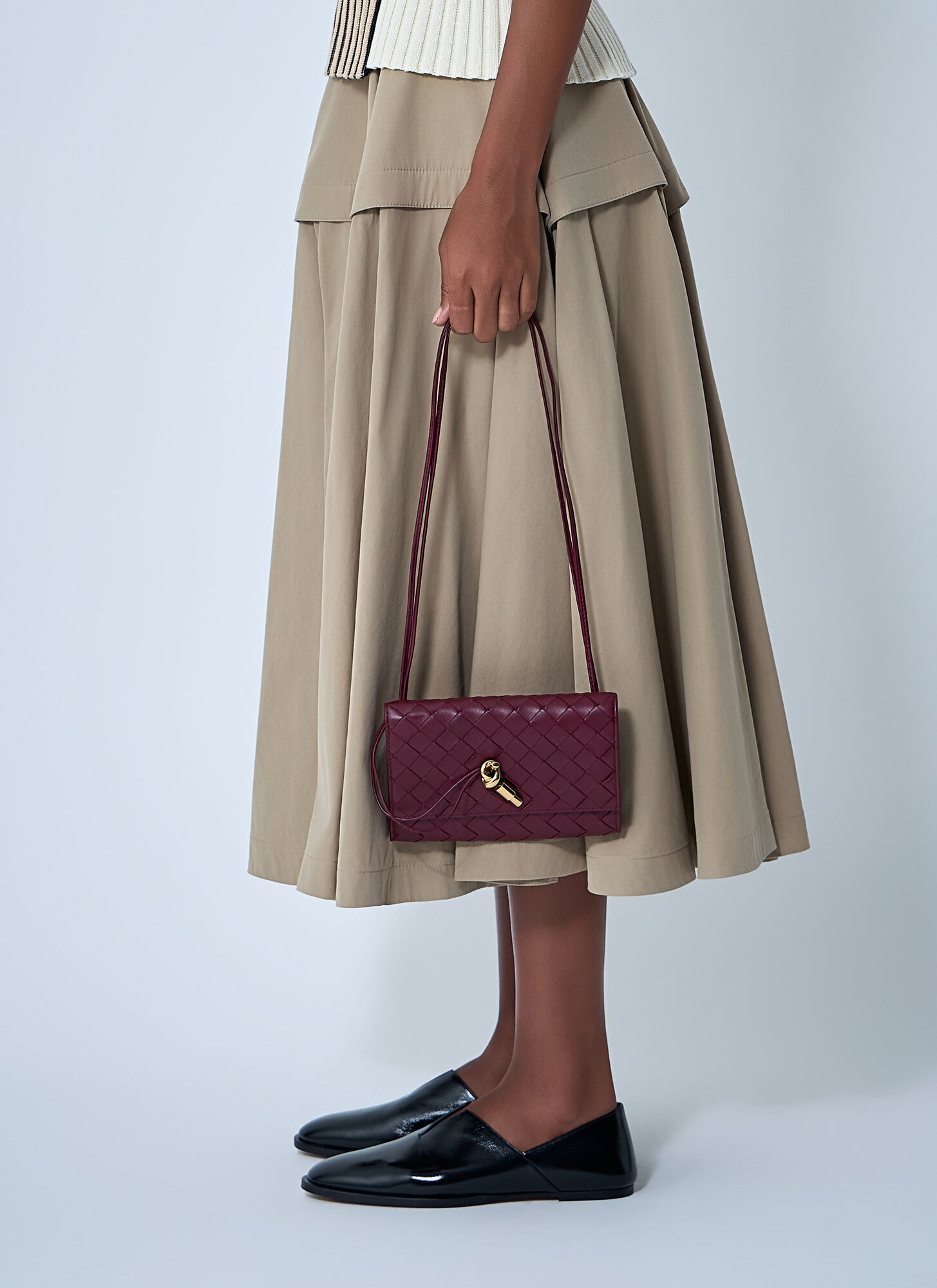 Bottega Veneta Women Andiamo Messenger Crossbody Bag In Multi