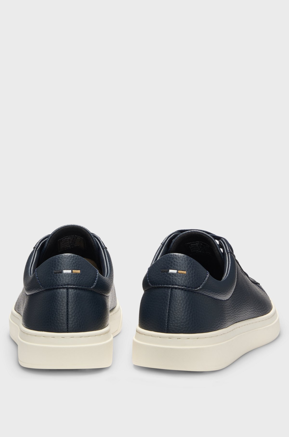 Hugo Boss Low-top Trainers In Grained Faux Leather