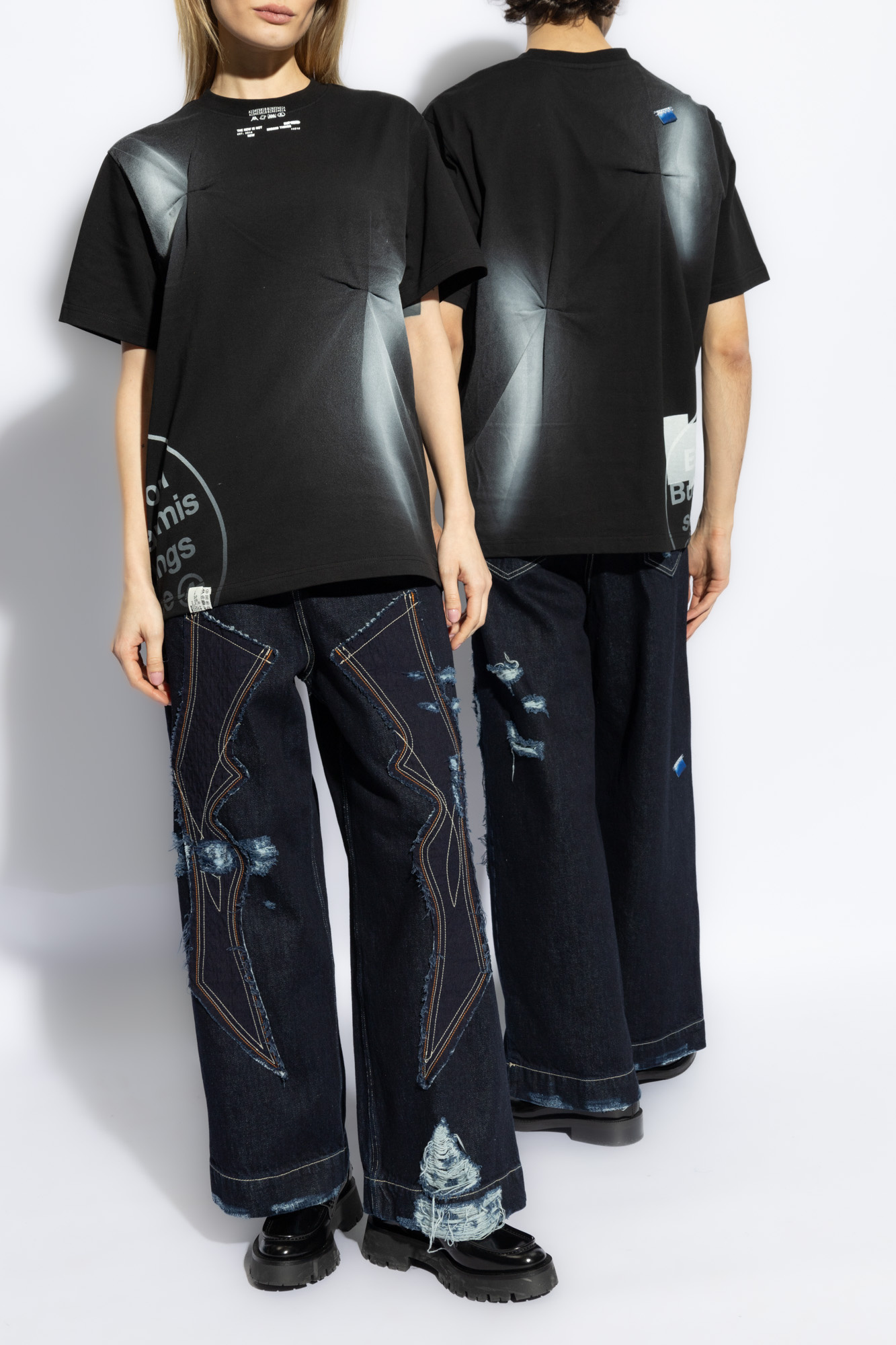 Ader Error Short-sleeved T-shirt In Black