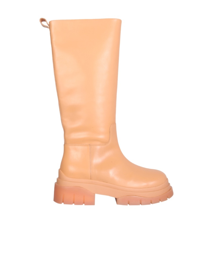 Ash Woman Boot Apricot Size 8 Soft Leather In Multi