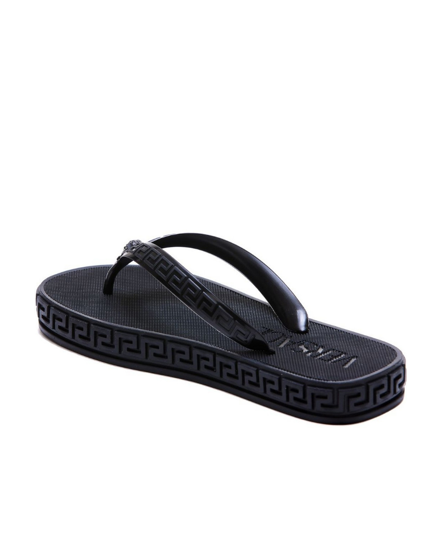VERSACE GRECA-MOTIF FLIP FLOPS