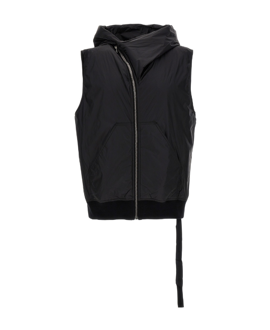 Rick Owens Drkshdw Pouch-pocket Zip-up Hoodie In Black