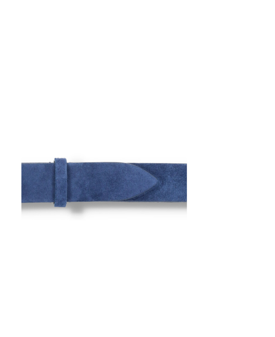 Orciani Double Buckle Ring Thin Belt In Blue