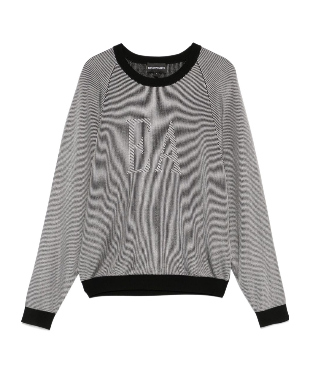 Shop Emporio Armani Ribbed-knit Jumper In Grey