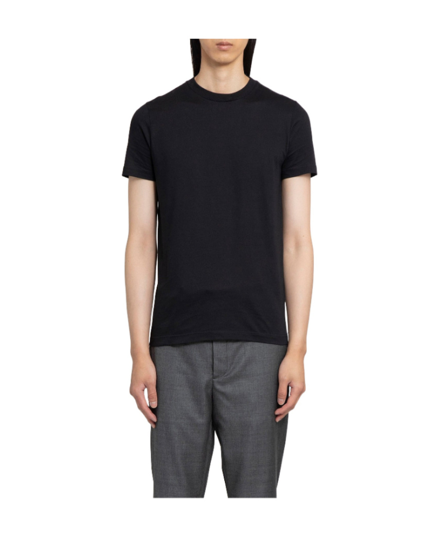 Prada Three-piece Cotton Knitted T-shirt In Black