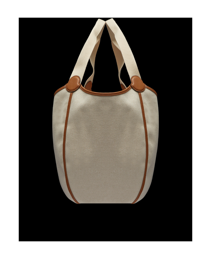 Moncler Nalani Canvas Tote Bag In Nude