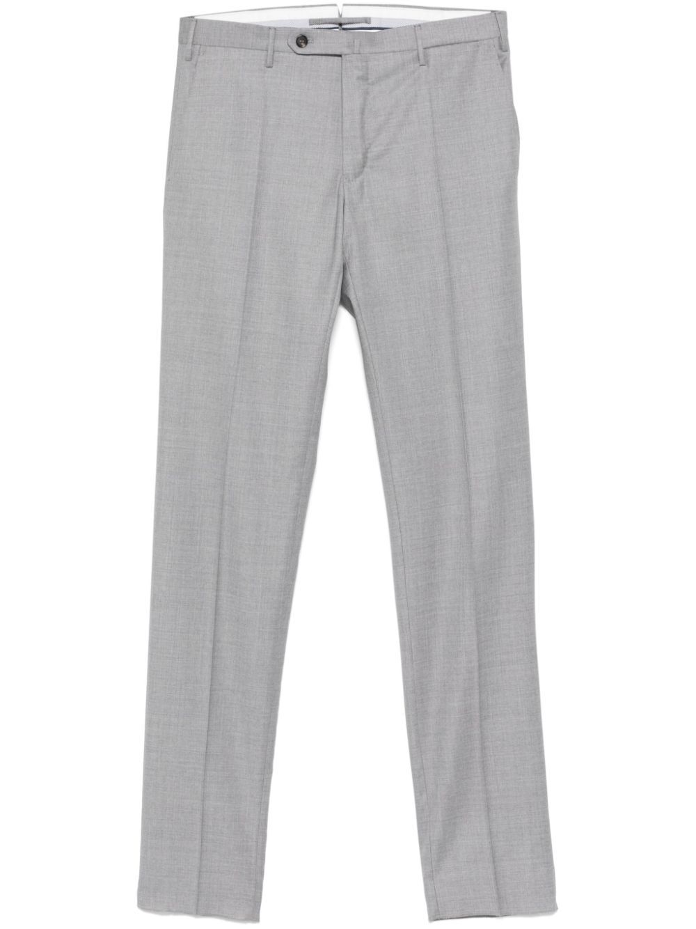 Incotex Slub-texture Trousers In Gray