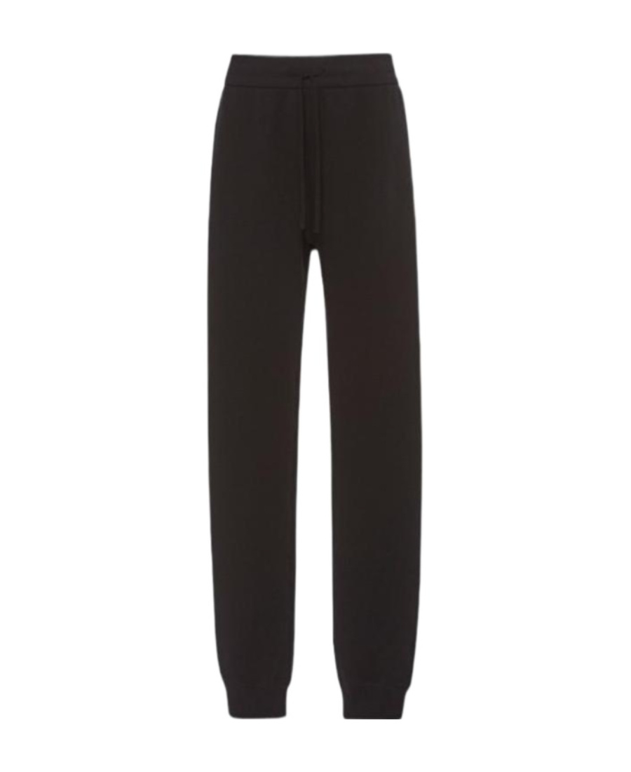 The Row Black Jogging Pants In Gold