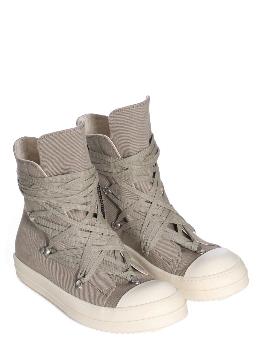 Rick Owens Drkshdw Round Toe High Top Sneakers
