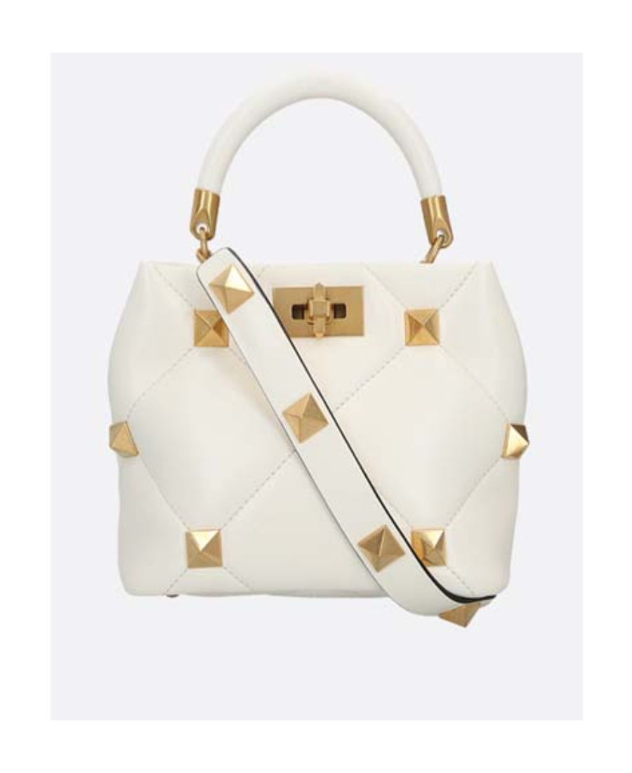 Valentino Roman Stud Tote Bag In Nude