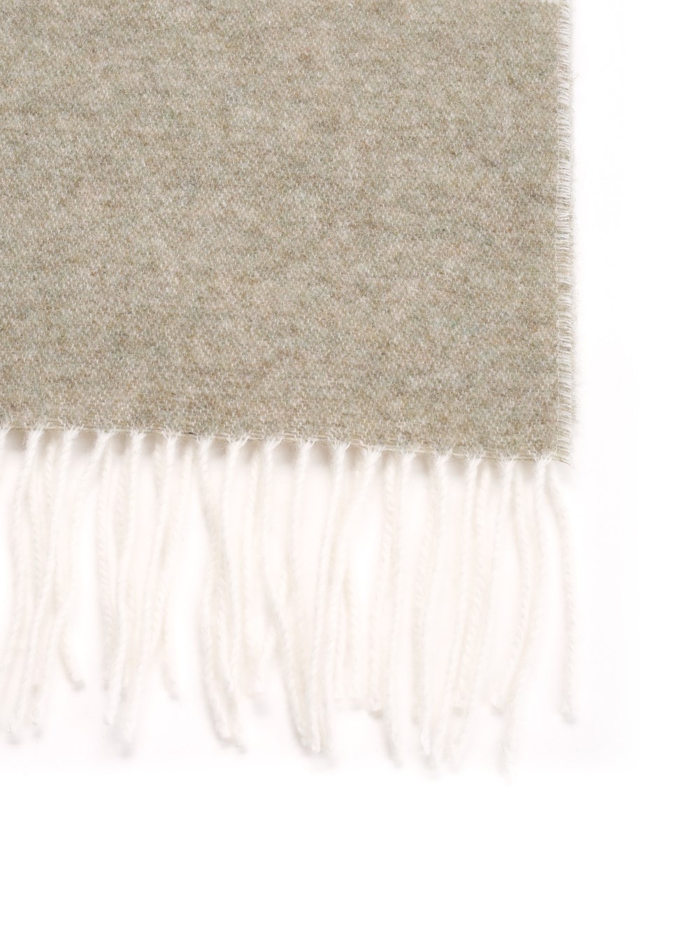 Apc A.p.c. Logo Detailed Fringed Scarf In Nude