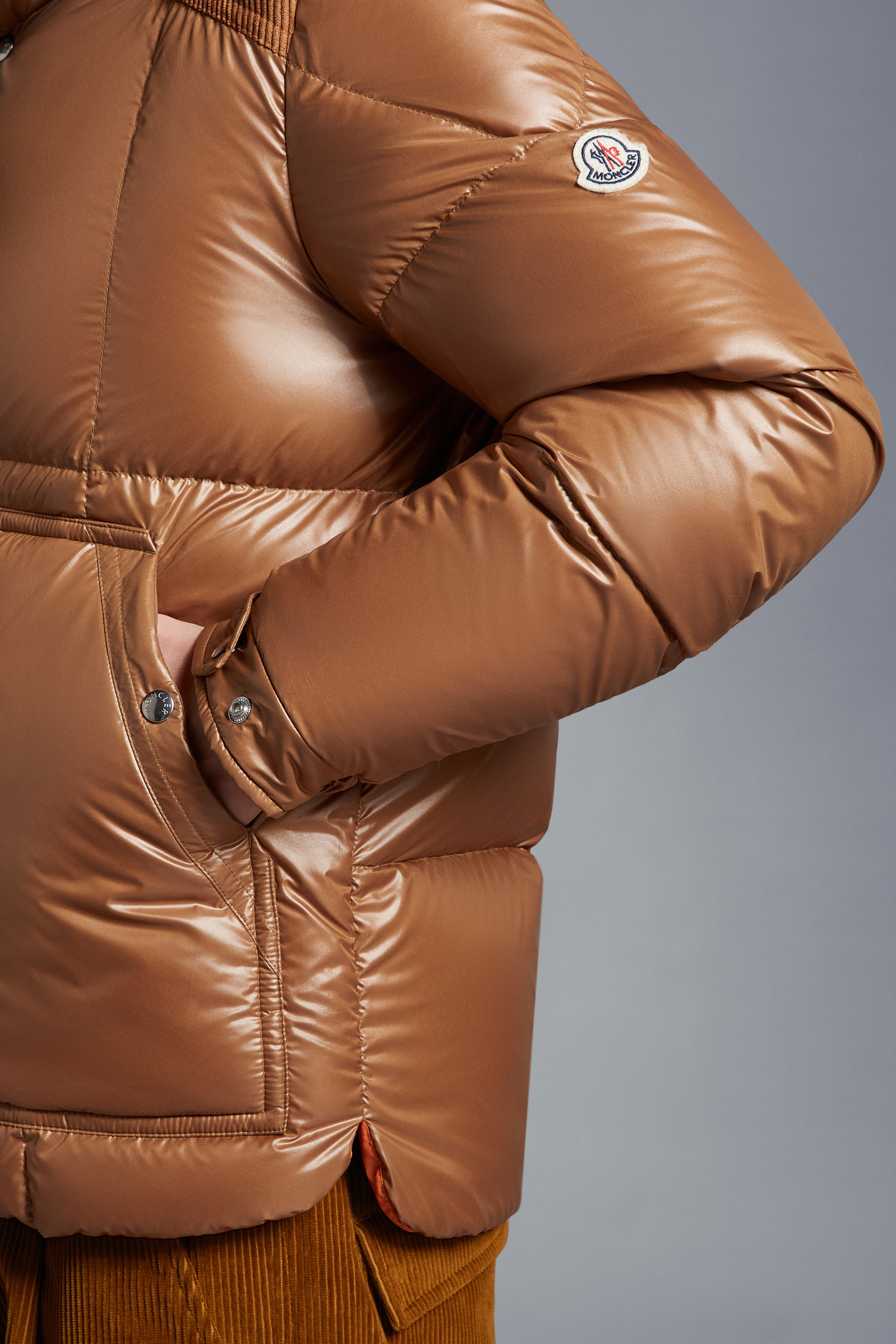 Moncler Jain Padded Down Jacket In Brown