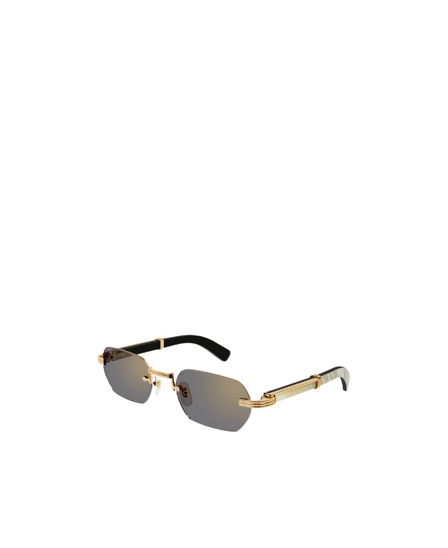 Cartier Rectangle Tinted Sunglasses In Gray