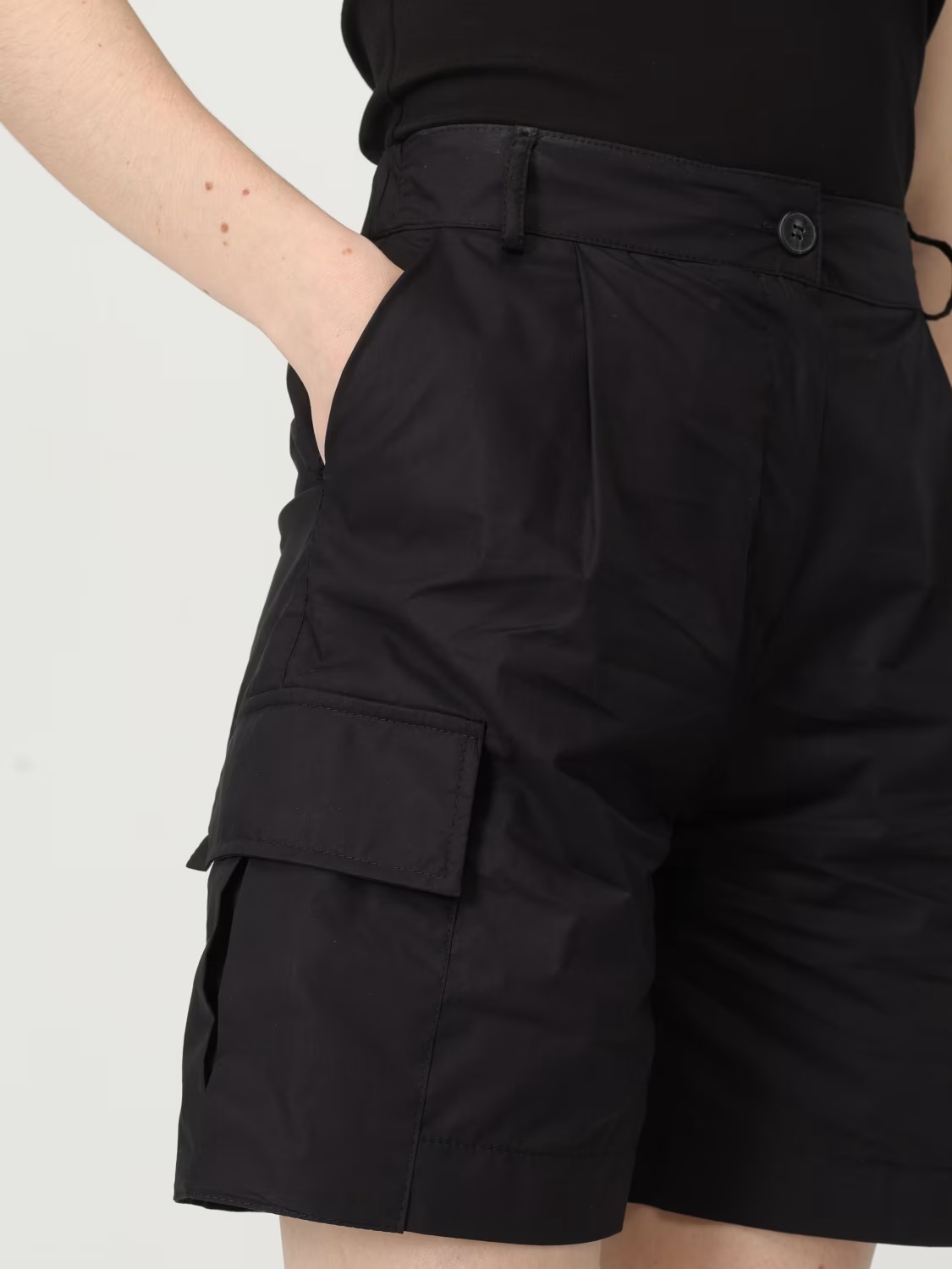 Kaos Poplin Cotton Shorts In Black