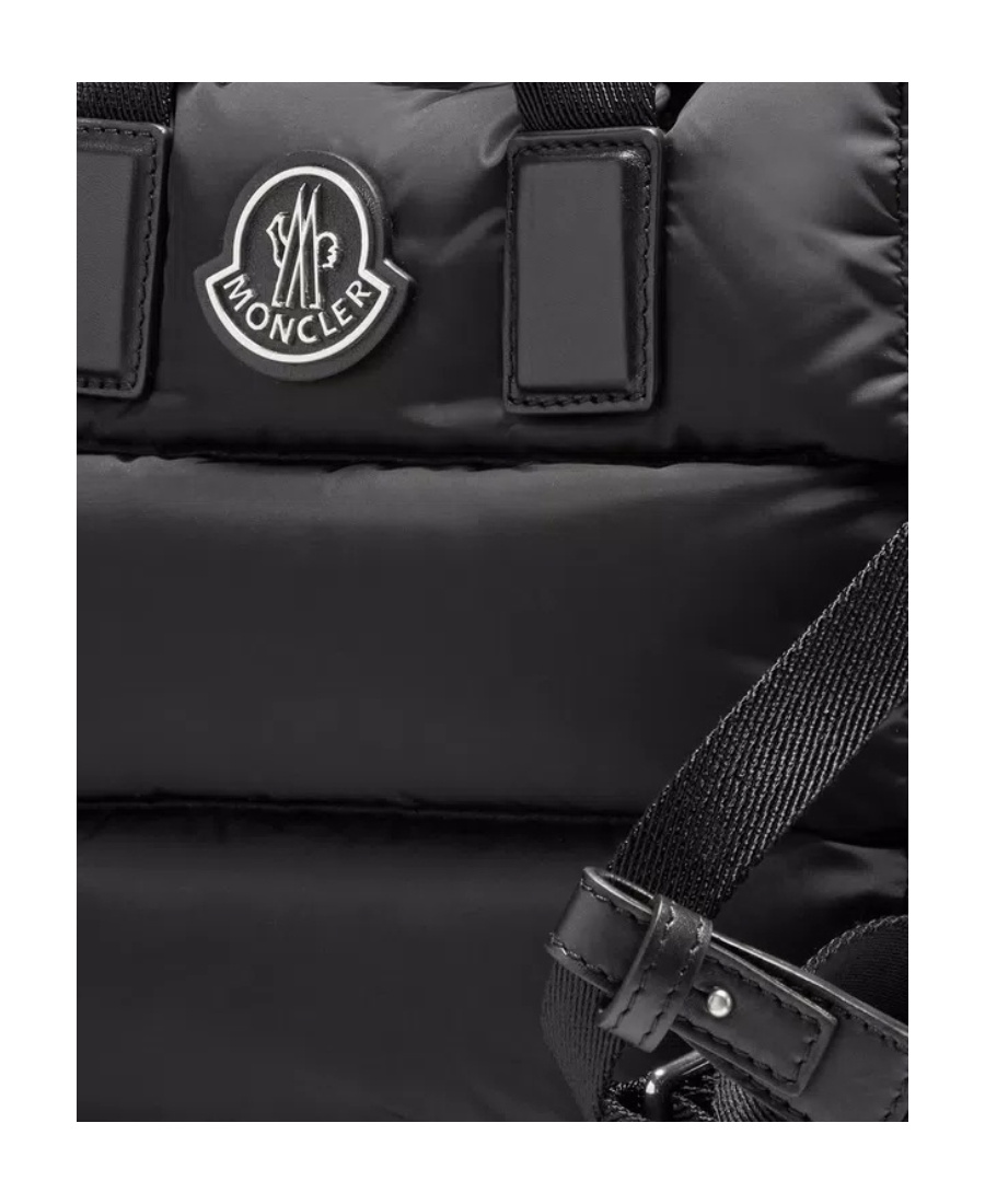 Shop Moncler Mini Caradoc Tote Bag In Black