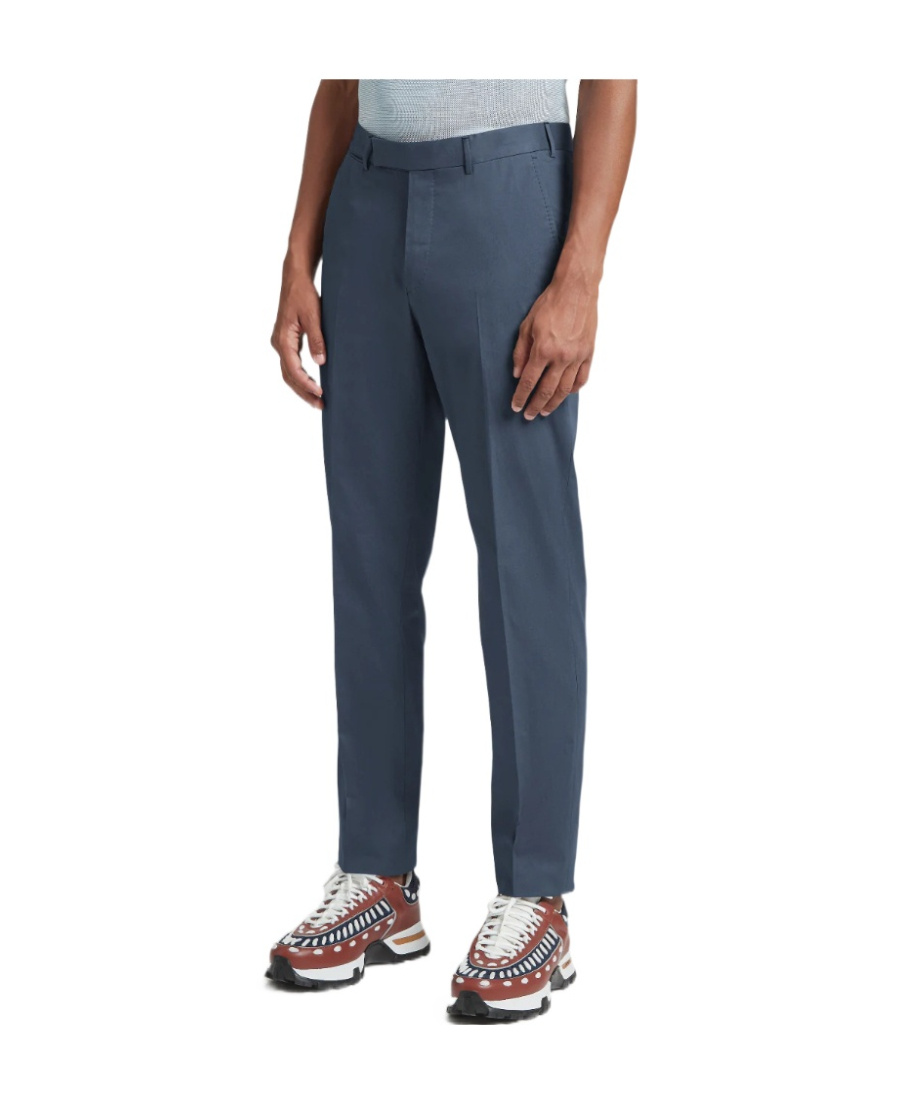 Zegna Straight Trousers In Blue