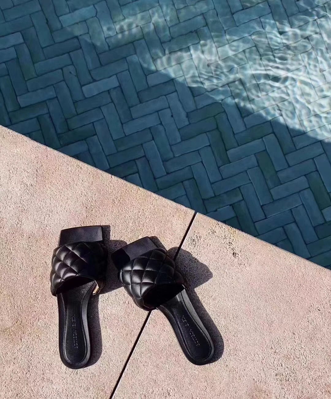 Bottega Veneta Woman Sandals Black Size 11 Soft Leather In Black