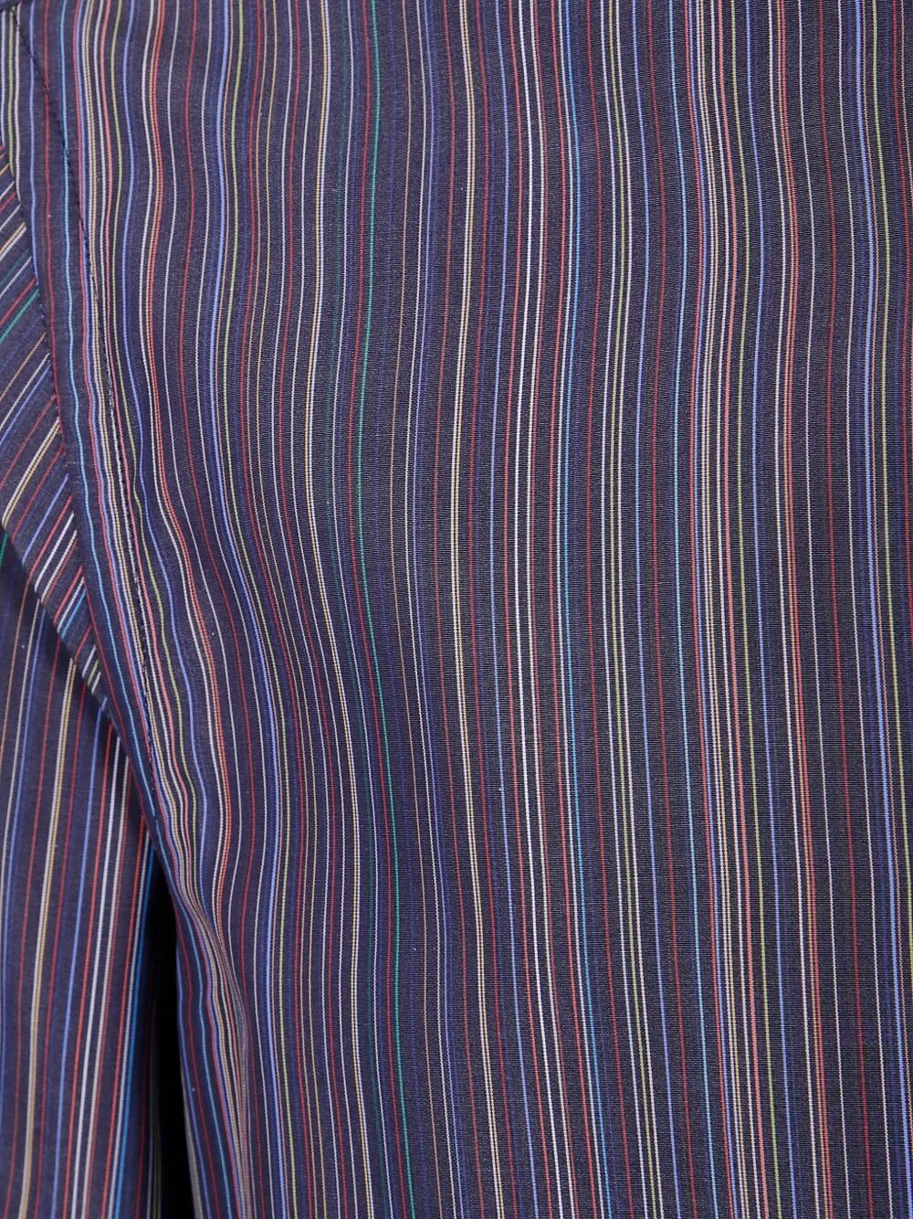 Paul Smith Striped Long-sleeved Shirt In Multi