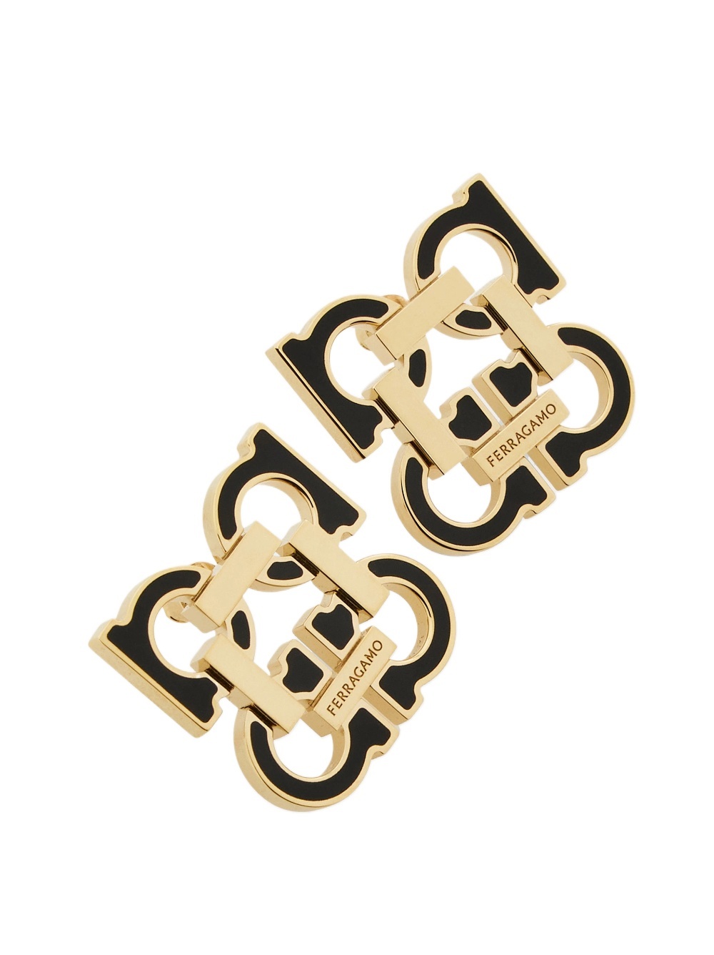 Ferragamo Four Gancini Clip On Earrings In Gold