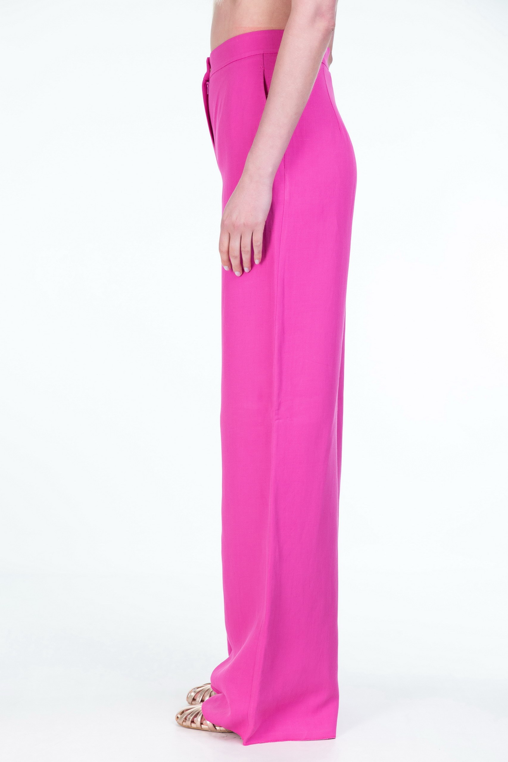 Max Mara High-waisted Casual Pants In Pink