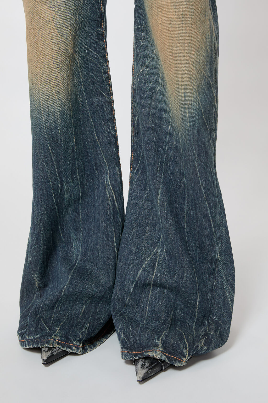 Acne Studios High-rise Bootcut Jeans In Multicolor