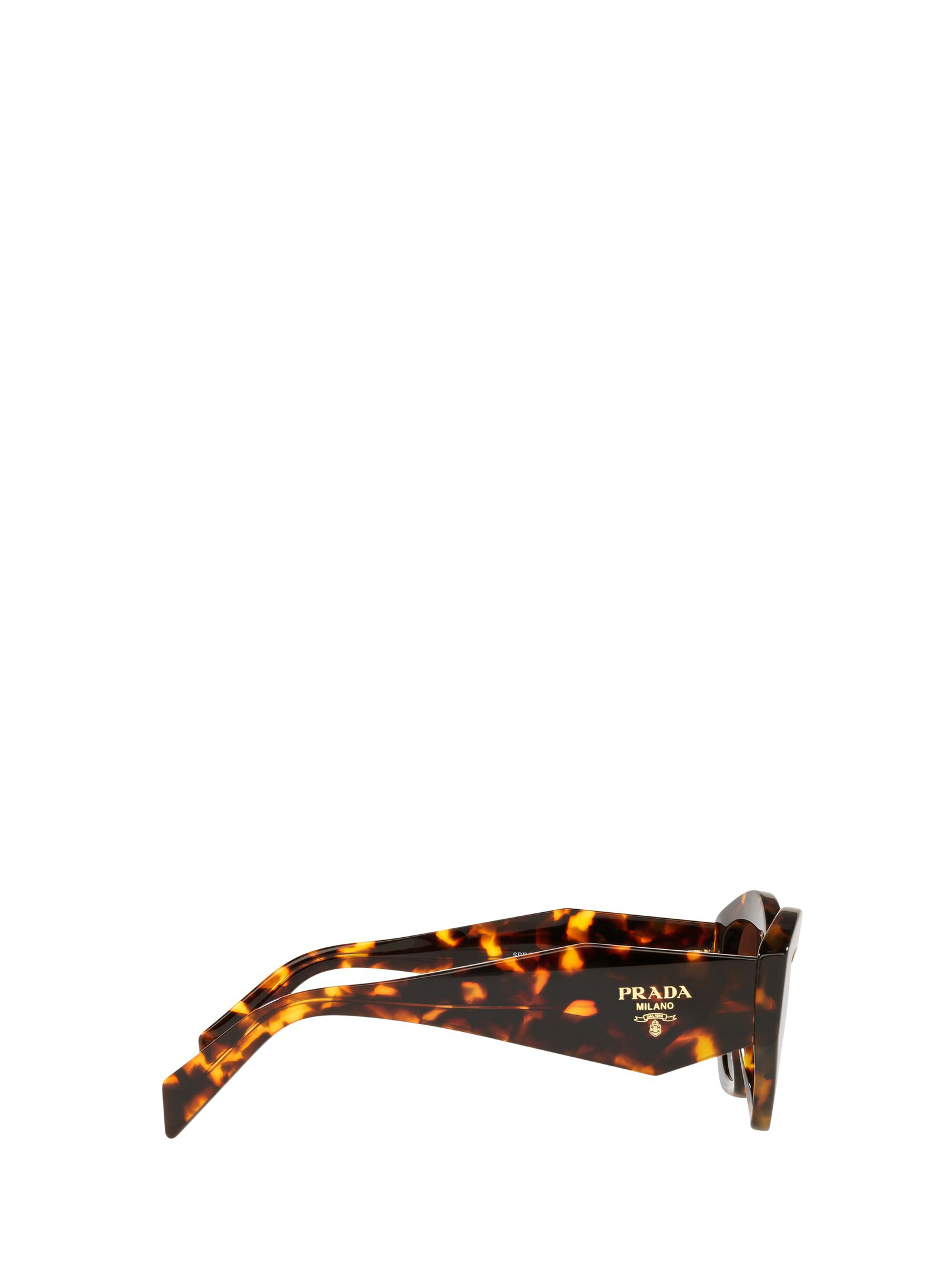 Prada Eyewear Logo-printed Angular-frame Sunglasses In Brown