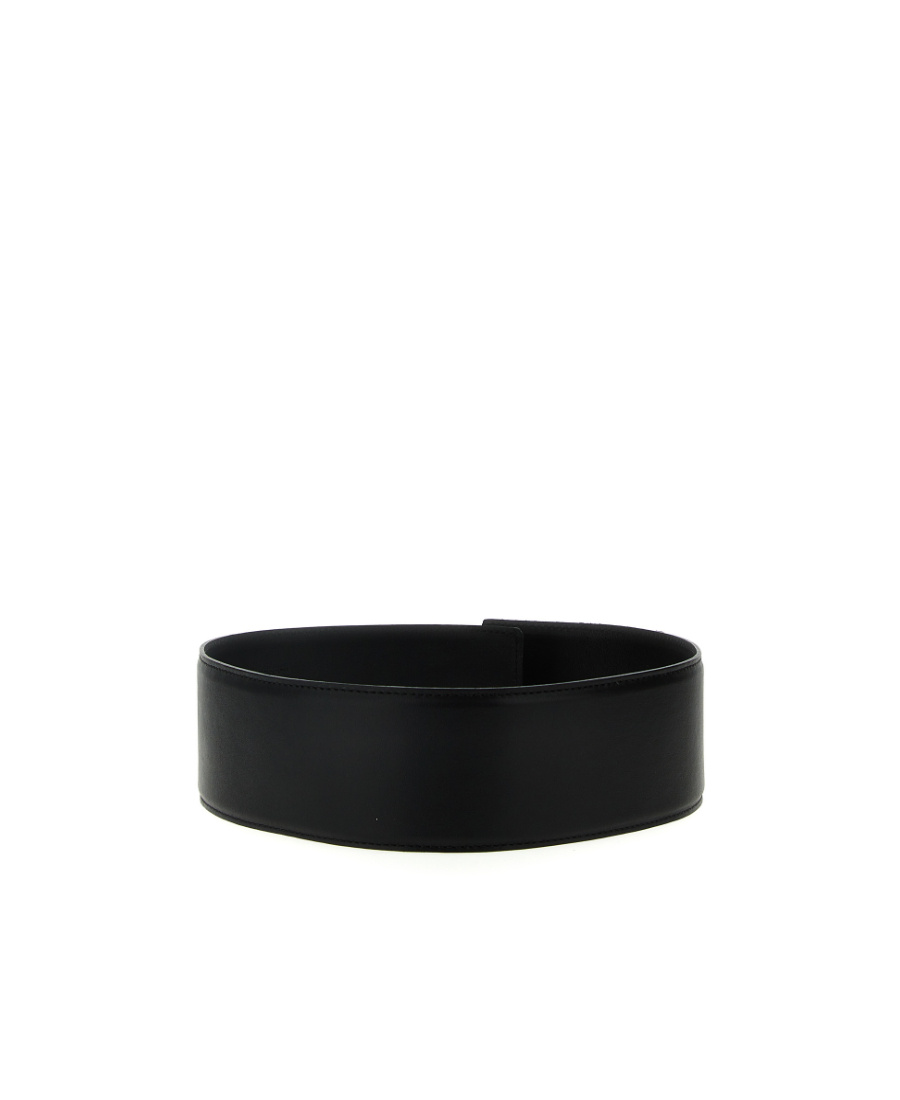 Etro Rectangle-buckle Leather Belt In Black