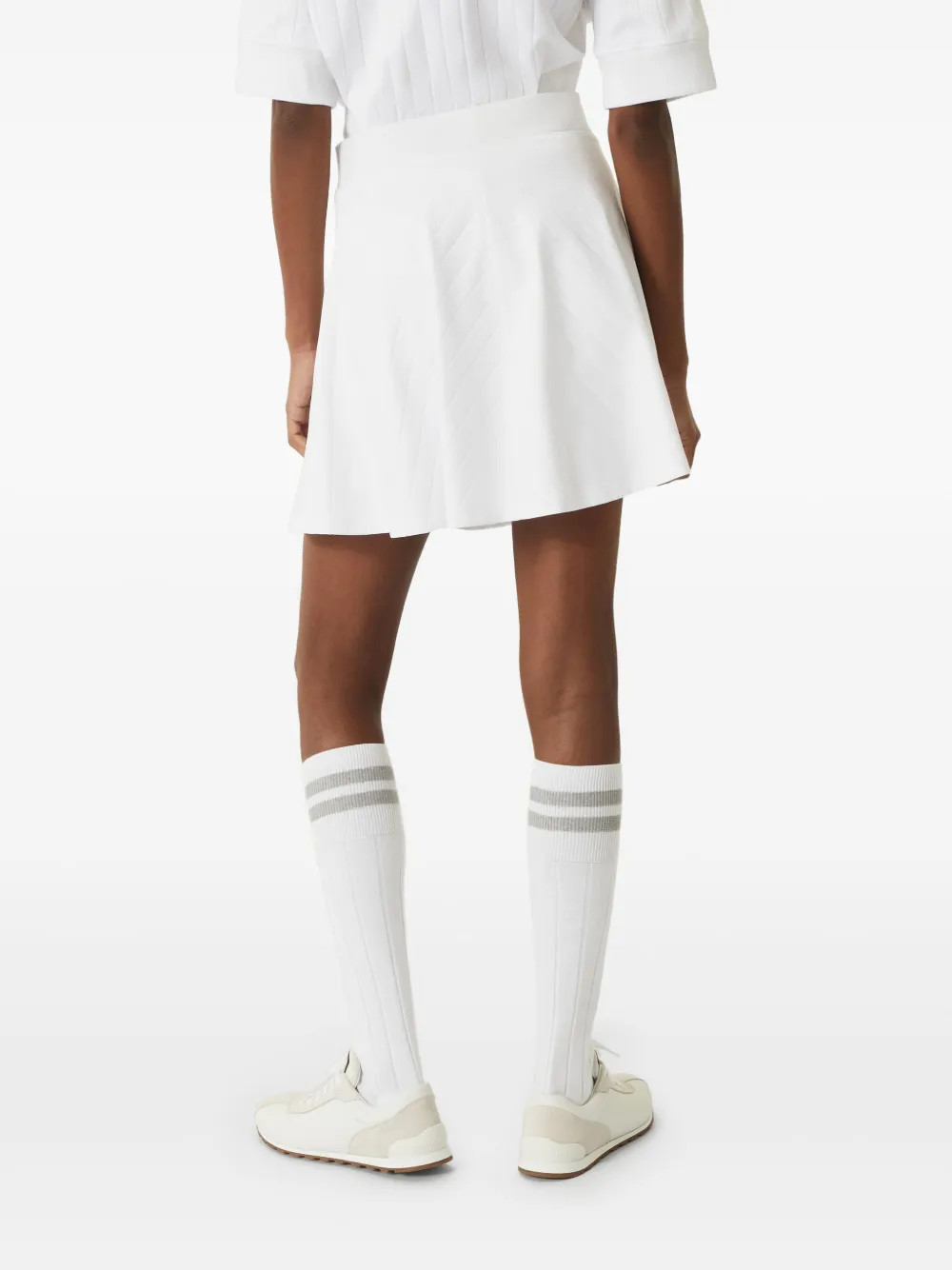 Brunello Cucinelli Elastic Waist Skirt In White