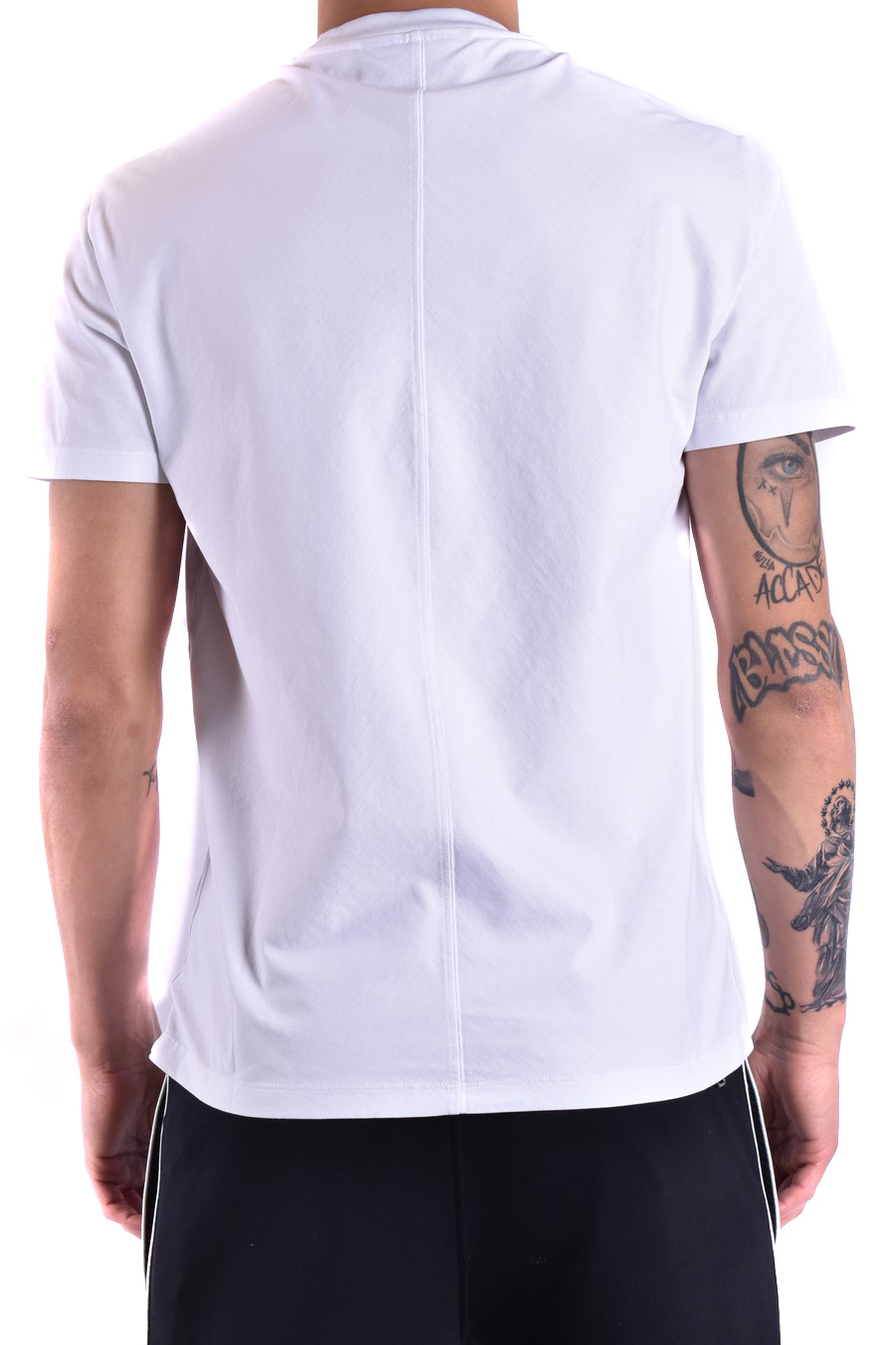 Neil Barrett Short-sleeved Crew Neck T-shirt With Embroidered Detail In White