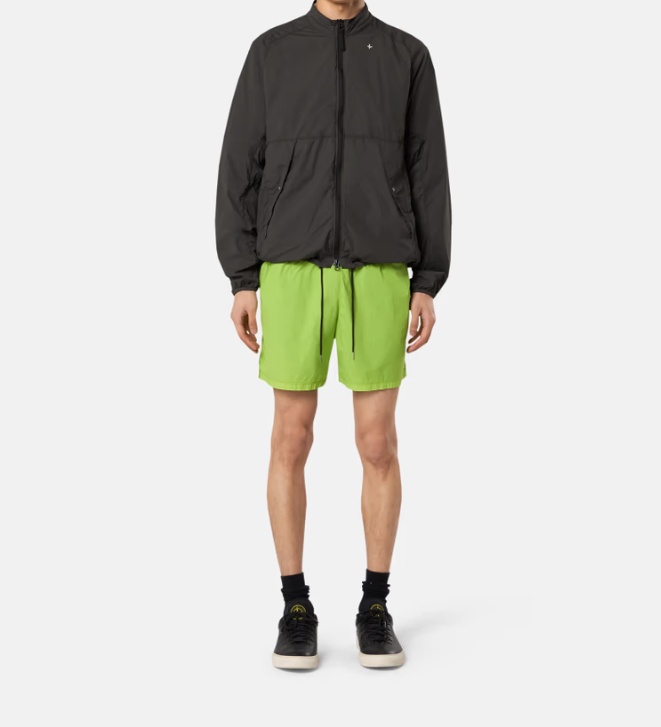 Stone Island Packable Jacket In High Performance Fabri1c In Leaden