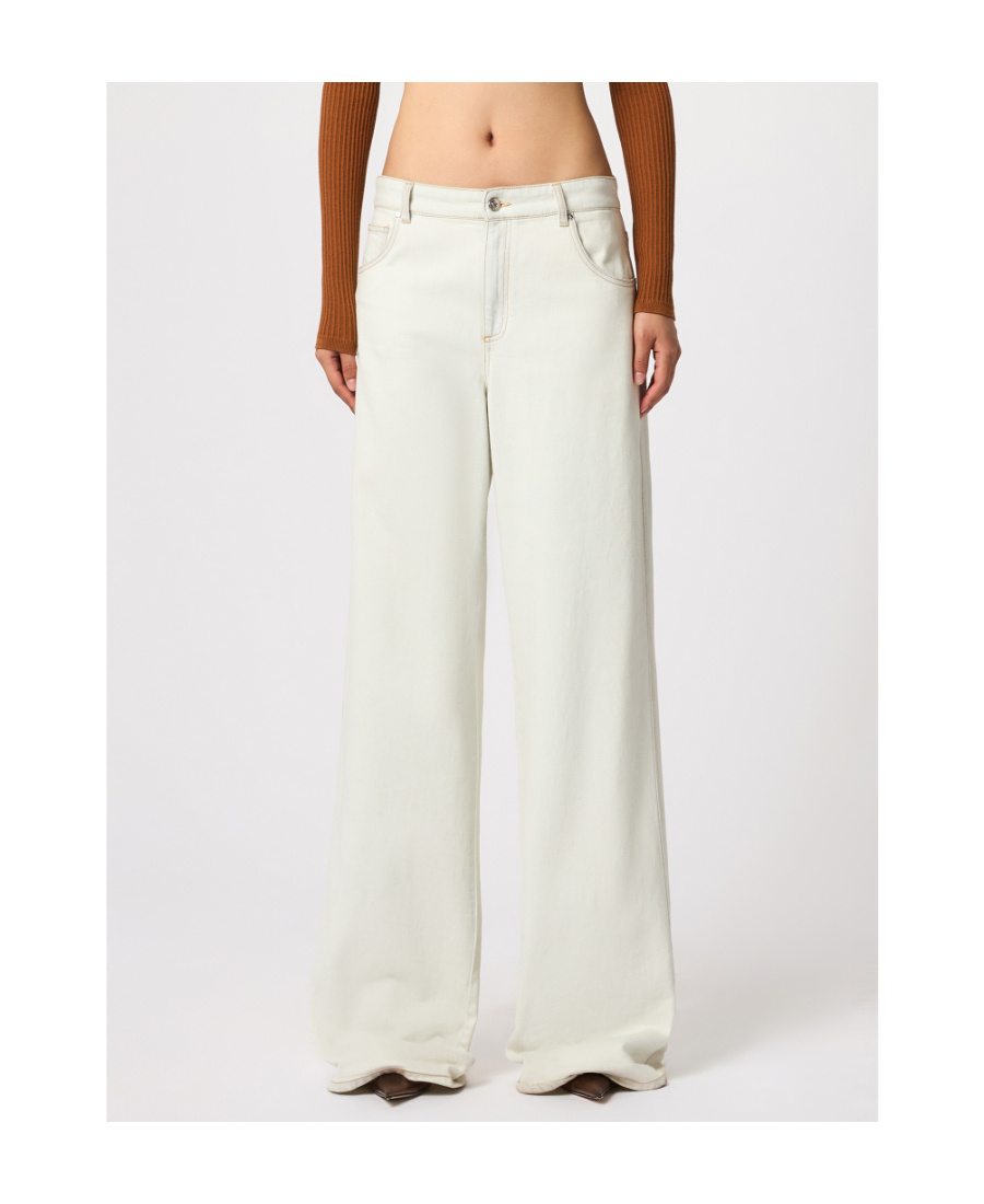 Blumarine Bleach-wash Boyfriend Jeans In White
