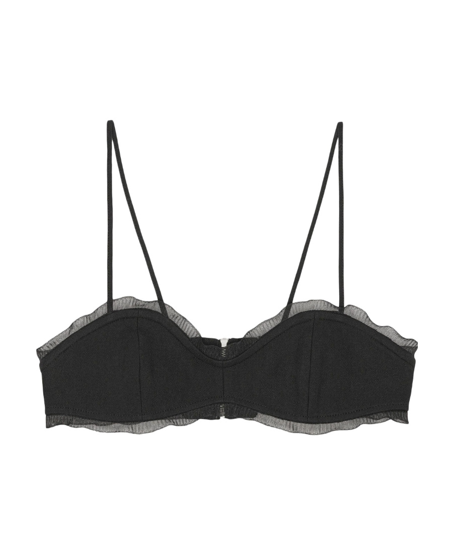 Ganni Woman Top Black Size 6 Organic Cotton