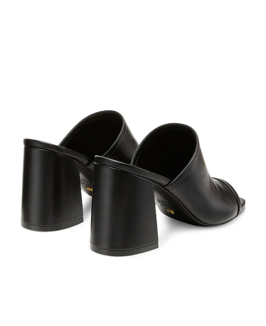 Stuart Weitzman Cayman 85 Block Slide Sandal In Black
