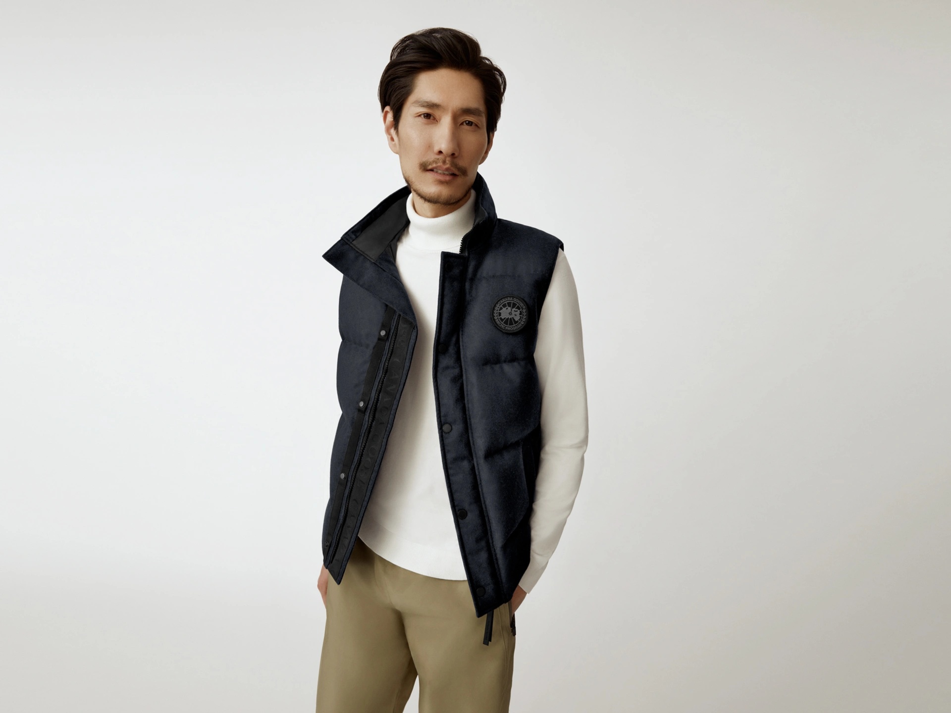 Canada Goose Garson Vest Wool Atlantic Navy In Black