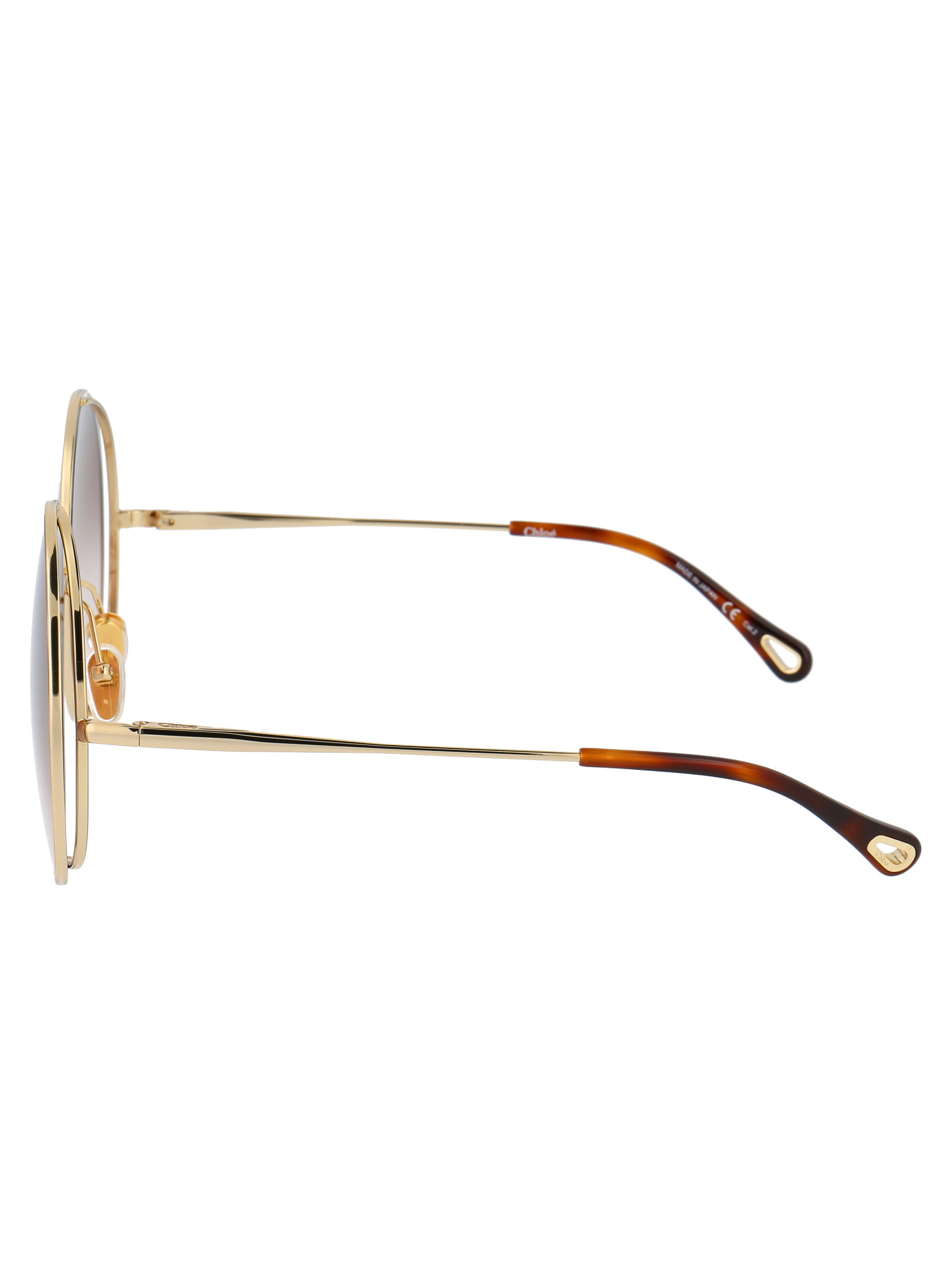 Chloé Oversized Round-frame Sunglasses In Nude
