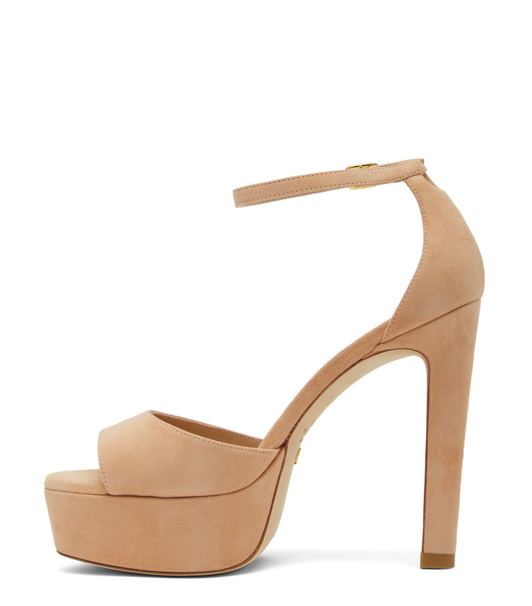 Stuart Weitzman Disco Platform Sandal In Nude