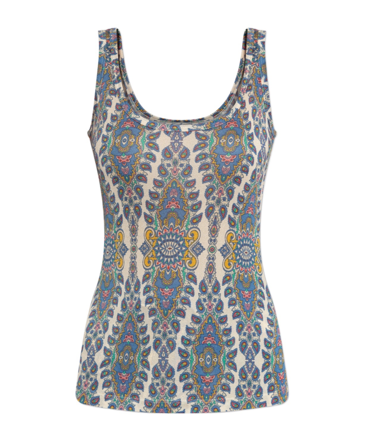 Etro Paisley-print Top In Gray