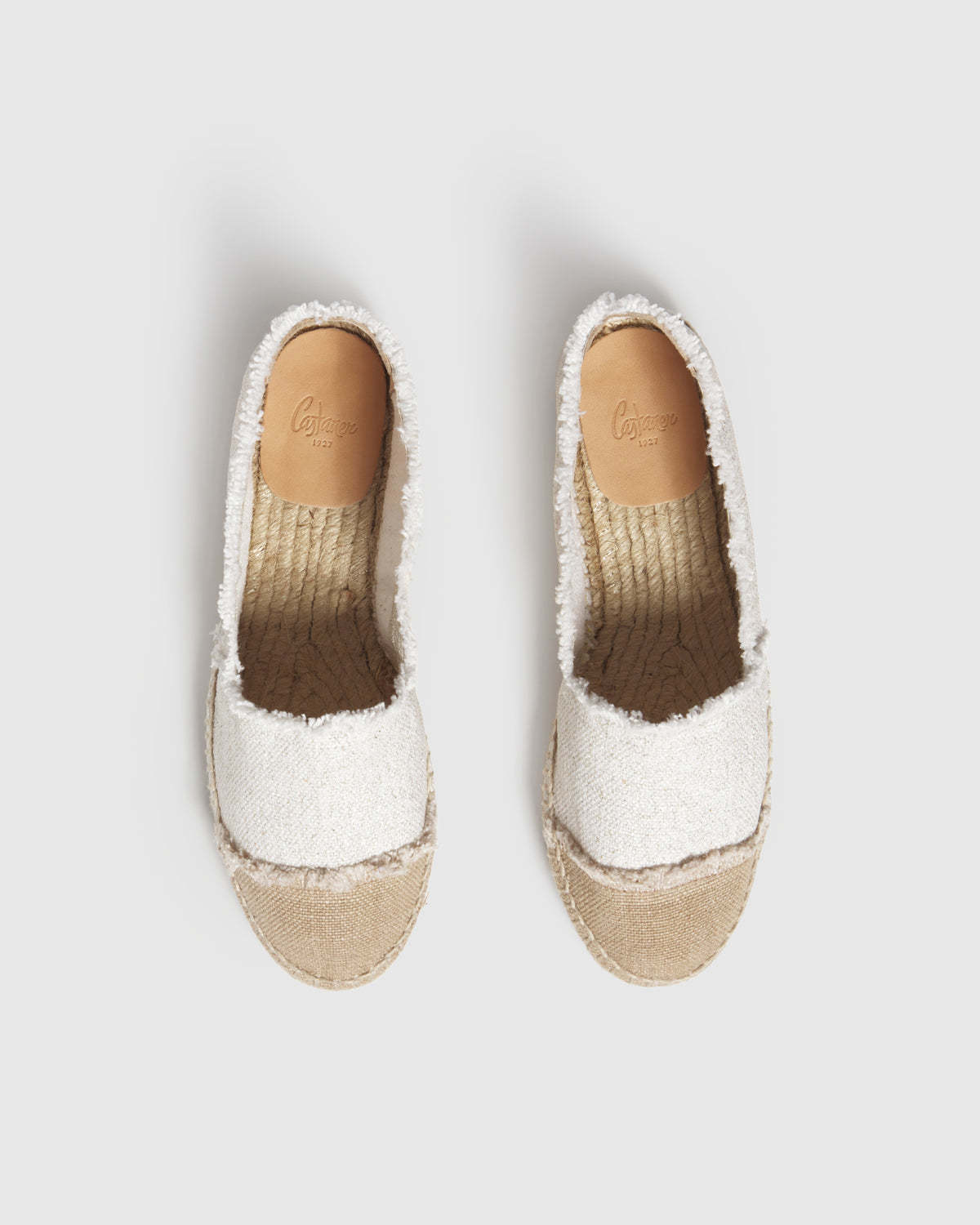 Castaã±er Logo Flats In White