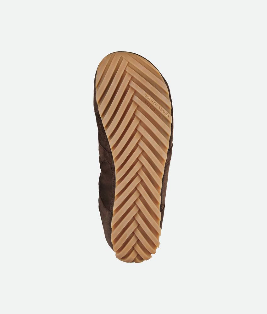 Bottega Veneta Orbit Flash Sneaker Soft Suede In Brown