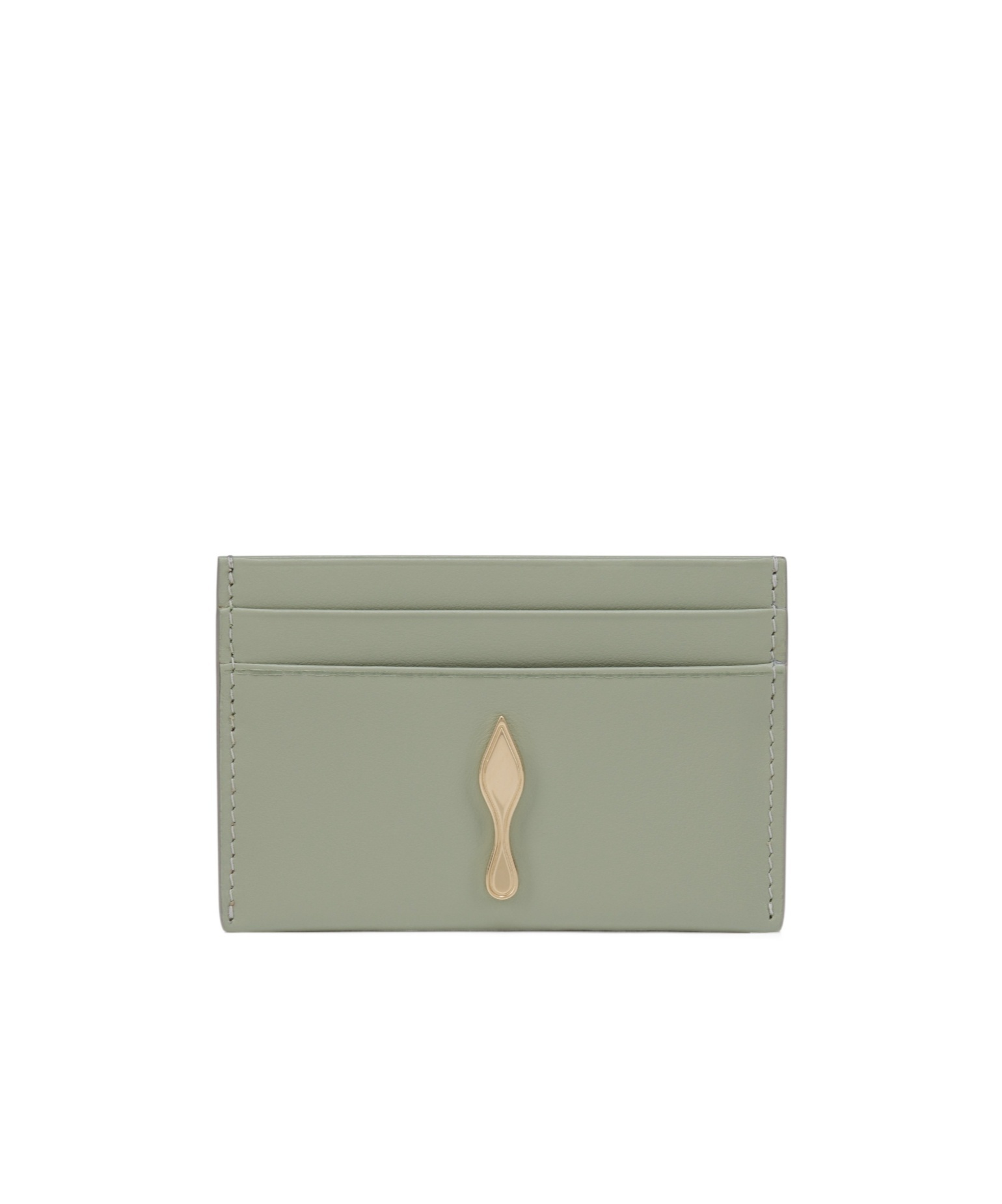 Christian Louboutin Bettina Leather Card Holder In Green