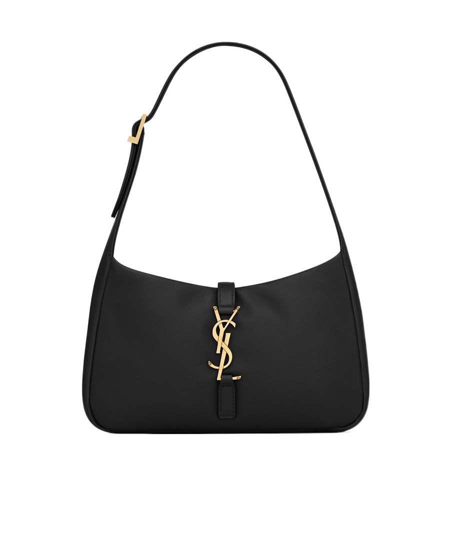 Saint Laurent Le 5 A 7 Ysl Shoulder Bag In Patent Leather In Black