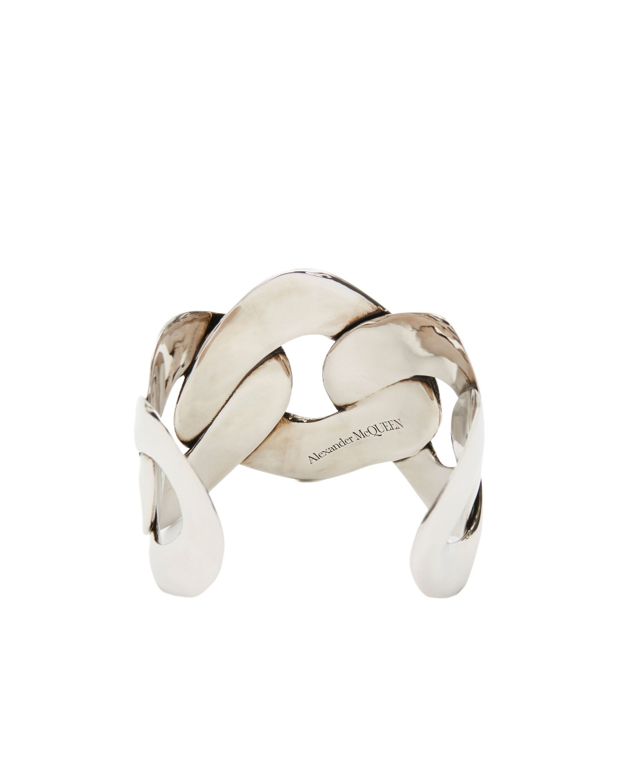 Alexander Mcqueen Chain Cuff Earring In White